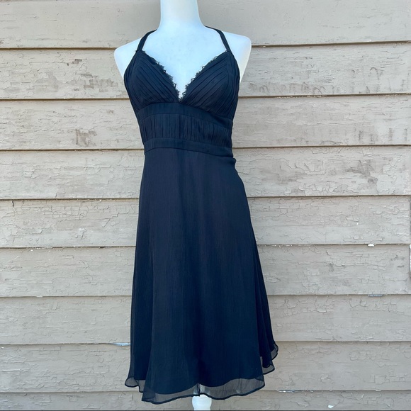WHBM silk halter dress with lace detailing! - Picture 1 of 7